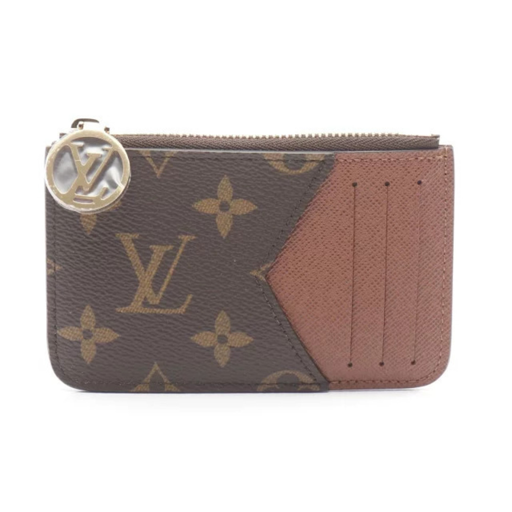 Louis Vuitton Porte Wallet Cartes Romy coin case Wallet Leather Monogram Brown